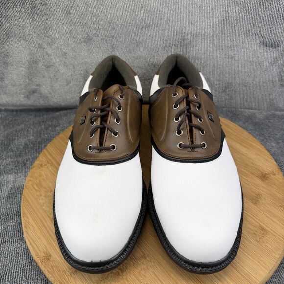 FootJoy Orginals Shoes Mens Size 9.5 White Low Top Golf Spiked Sneakers 45330 main image 5